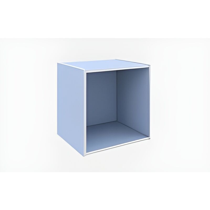 foto del prodotto mensola cubo in mdf cm35x35x29 colore azzurro