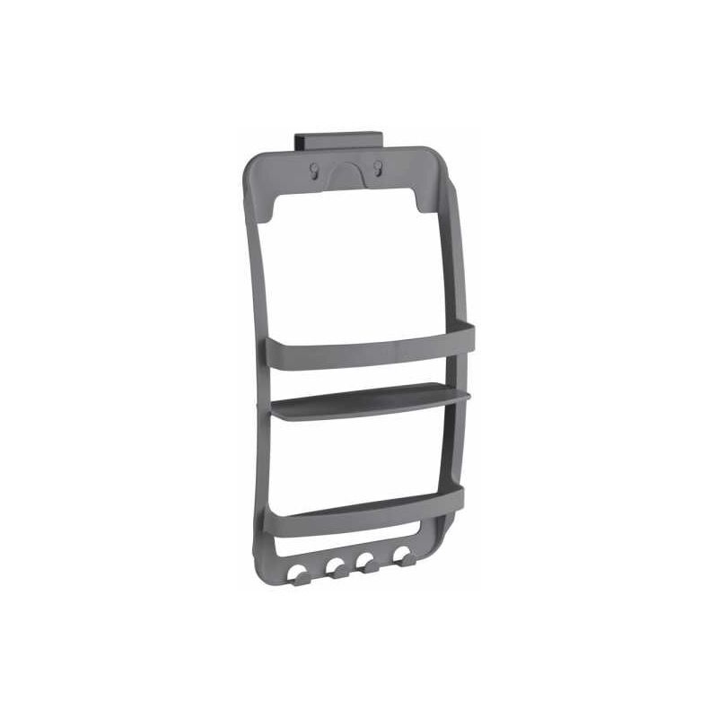foto del prodotto mensola da doccia sospesa, da appendere alla parete della doccia o da fissare al muro, fissaggio incluso, in plastica resistente, 26x54,5x11,5 cm, antracite - wenko