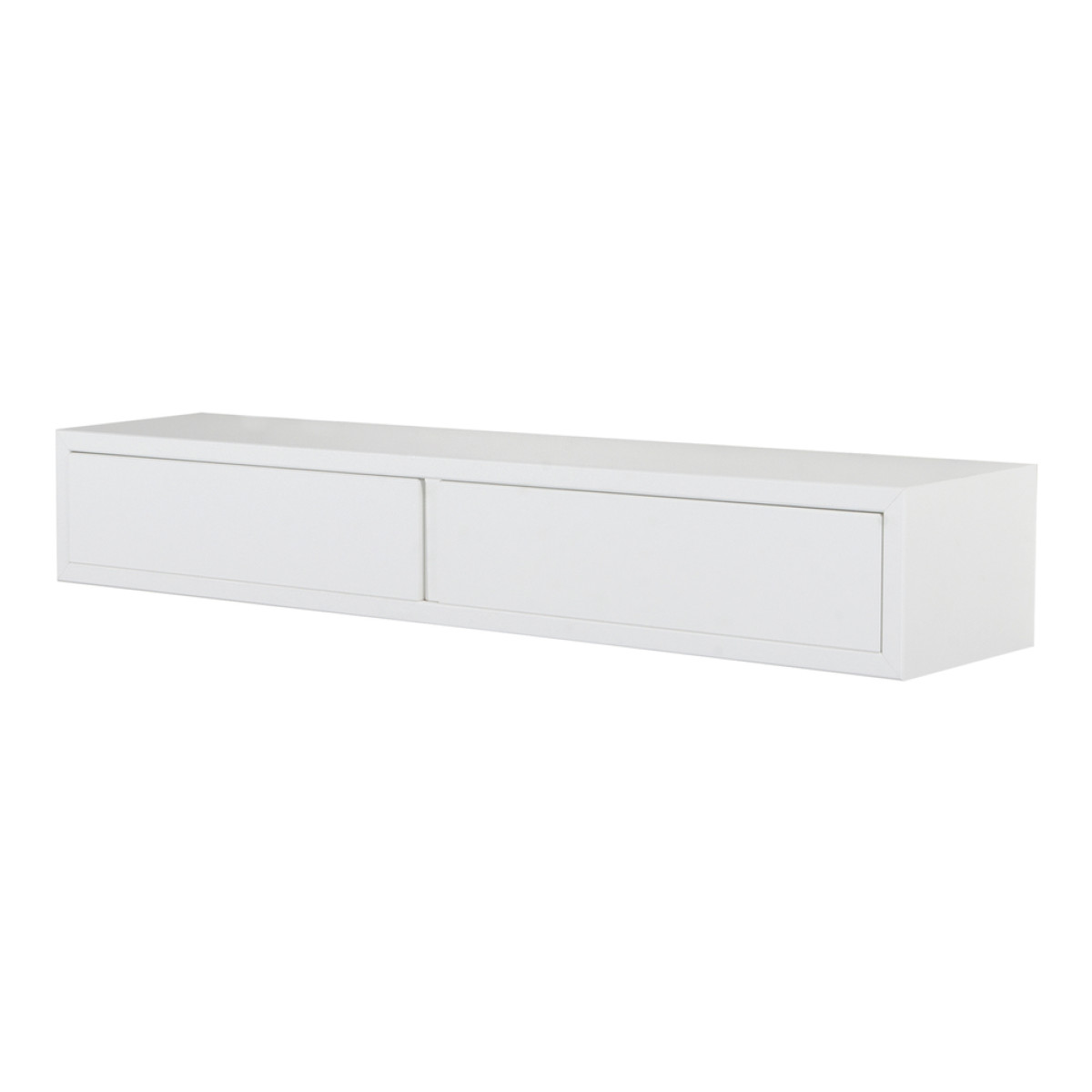 foto del prodotto mensola da muro domino con cassetti bianco 88.2x13.4x20 cm sanitec