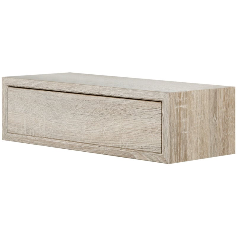 foto del prodotto mensola da muro lego con cassetto rovere sagerau 45x13.4x20 cm sanitec