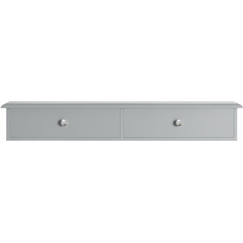 foto del prodotto mensola da muro libreria mensola con cassetto con cassetti grigio frg43 hg sobuy