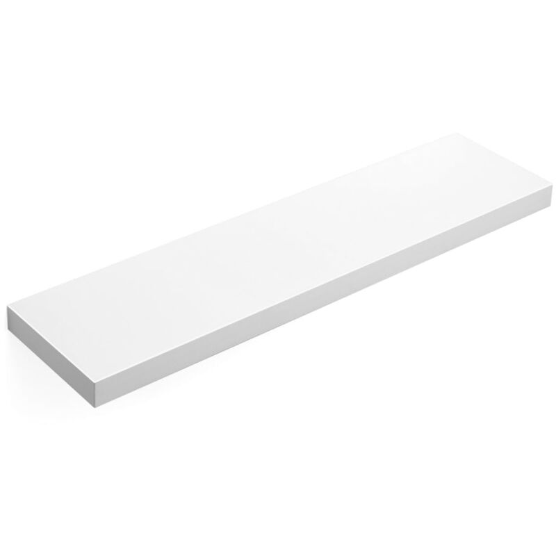 foto del prodotto mensola da muro, mensola da parete, 20 x 80 x 3,8 cm, per portafoto decorazioni, soggiorno studio cucina, bianco classico lws28wt vasagle