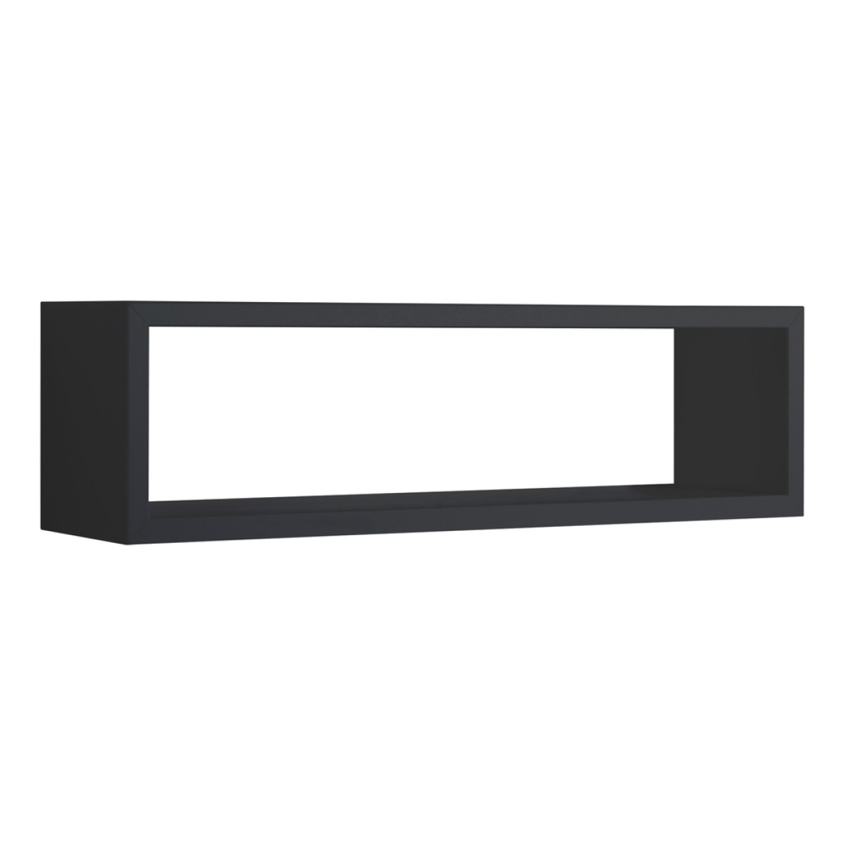 foto del prodotto mensola da muro modello regolo, pensile bagno, mensola da parete, scaffale da parete, 60x17 p15.5 cm. finitura nero made in italy