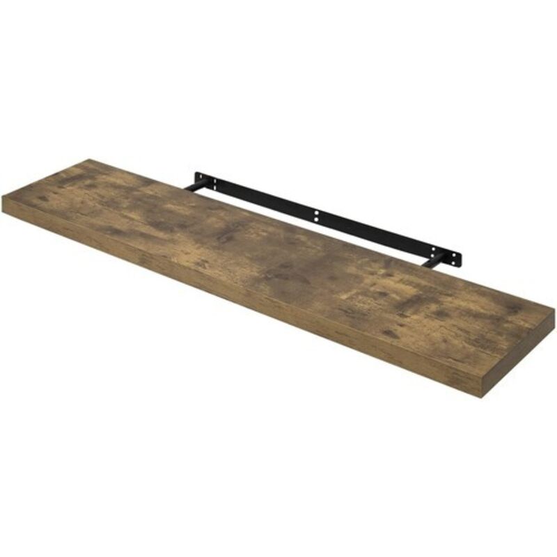 foto del prodotto mensola da muro scaffale libreria a parete decorazione per cucina marrone 110 cm - woltu