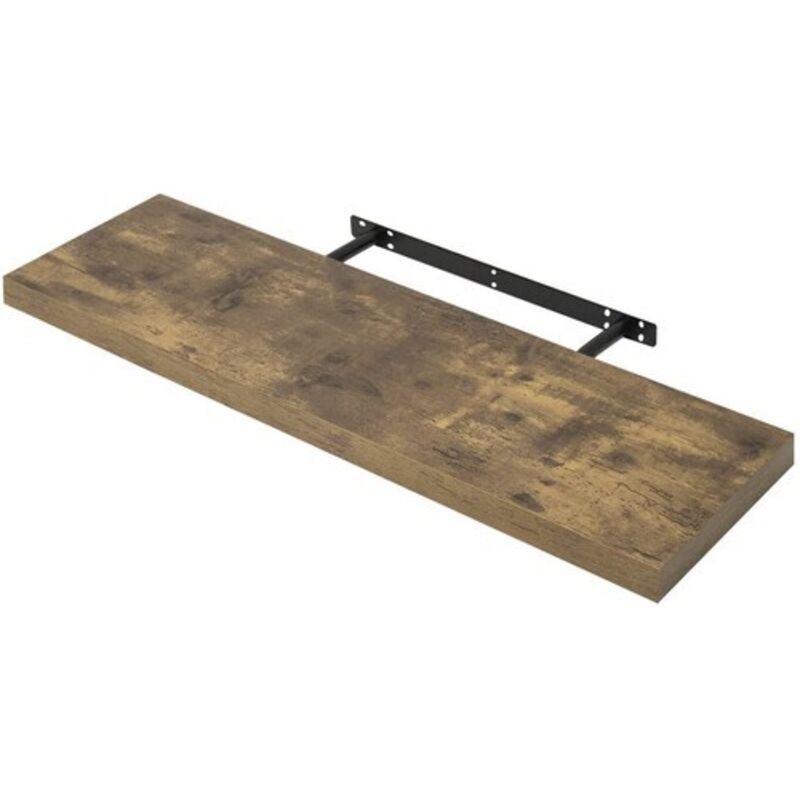 foto del prodotto mensola da muro scaffale libreria a parete decorazione per cucina marrone 80 cm woltu