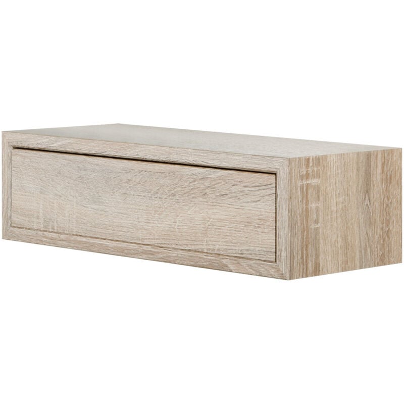 foto del prodotto mensola da parete 1 cassetto 45x13,4x20 cm in fibra di legno lego rovere sagerau