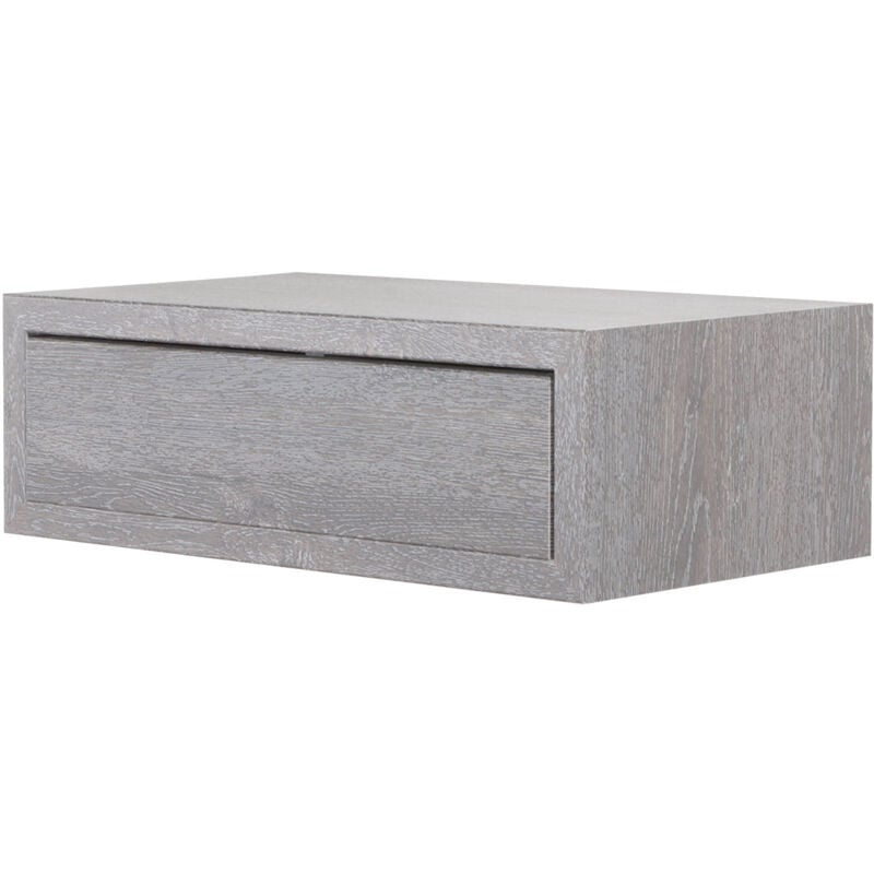 foto del prodotto mensola da parete 1 cassetto 45x13,4x23,7 cm in fibra di legno lego maxi rovere grigio new