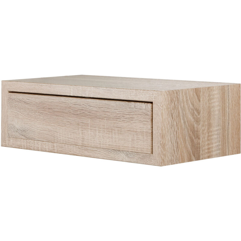 foto del prodotto mensola da parete 1 cassetto 45x13,4x23,7 cm in fibra di legno lego maxi rovere sagerau