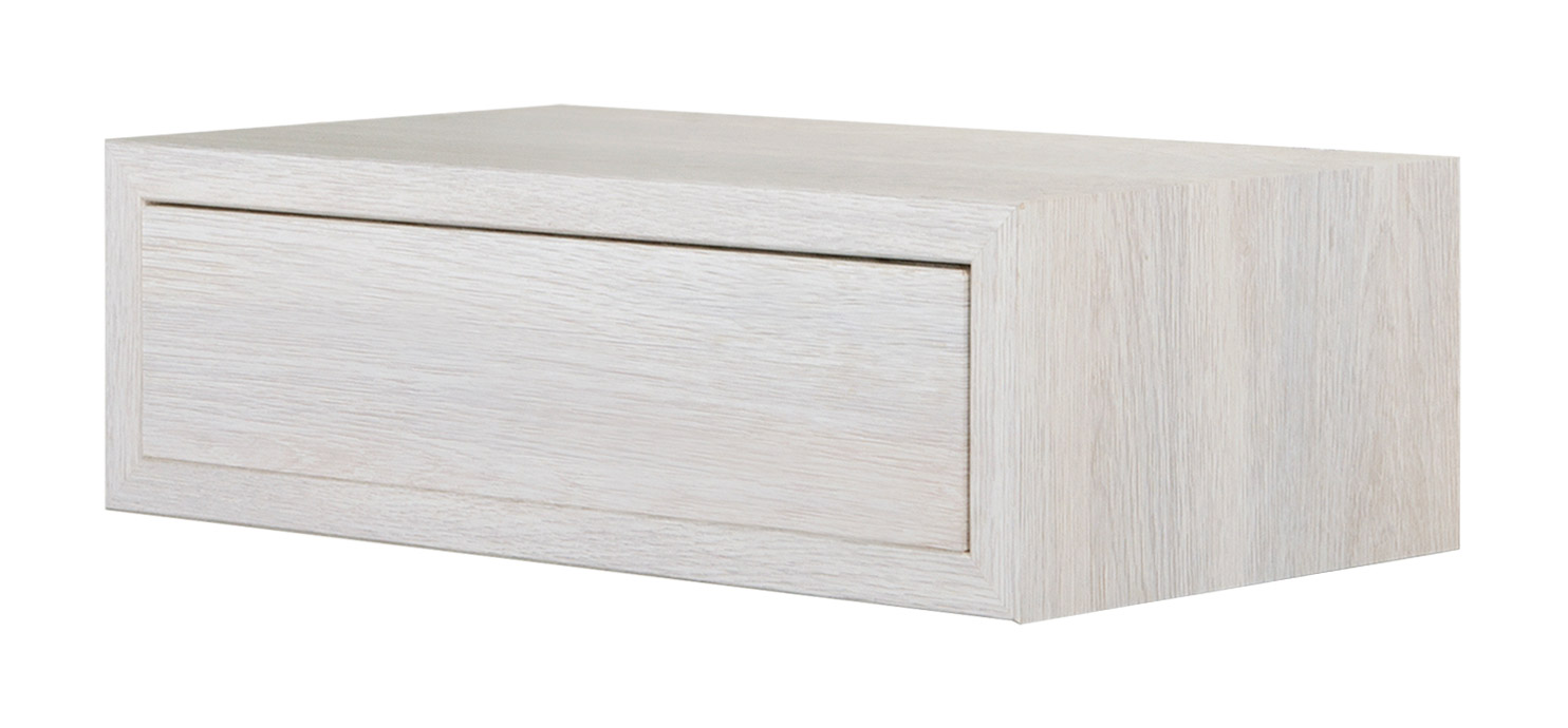 foto del prodotto mensola da parete 1 cassetto 45x13,4x23,7 cm in fibra di legno lego maxi rovere sbiancato