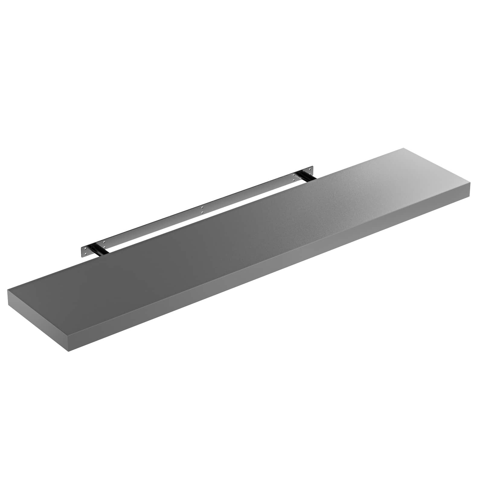 foto del prodotto mensola da parete 110cm grigio con supporto