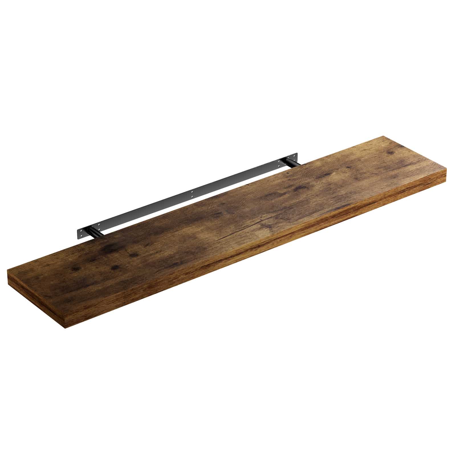 foto del prodotto mensola da parete 110cm rovere scuro con supporto