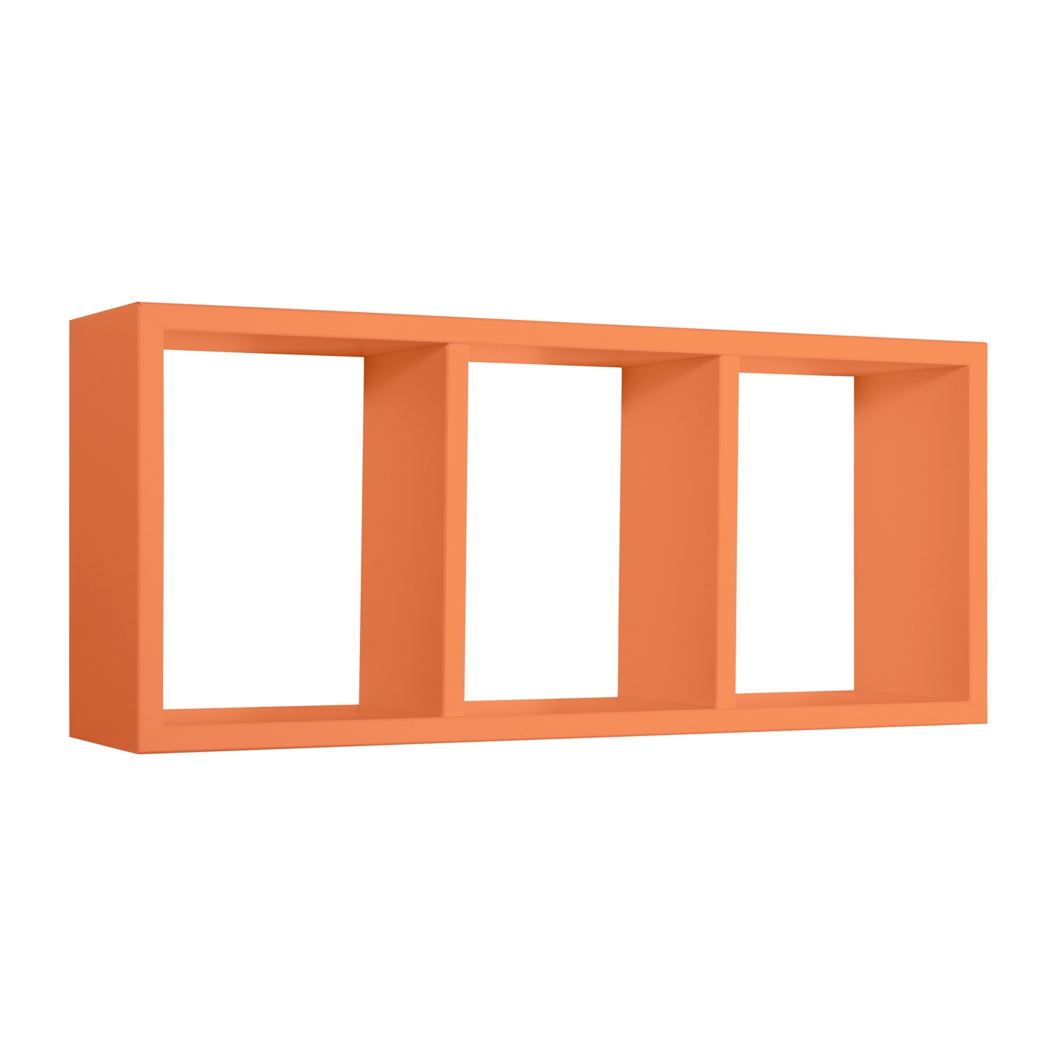foto del prodotto mensola da parete 3 scomparti colore arancio mod. tristano