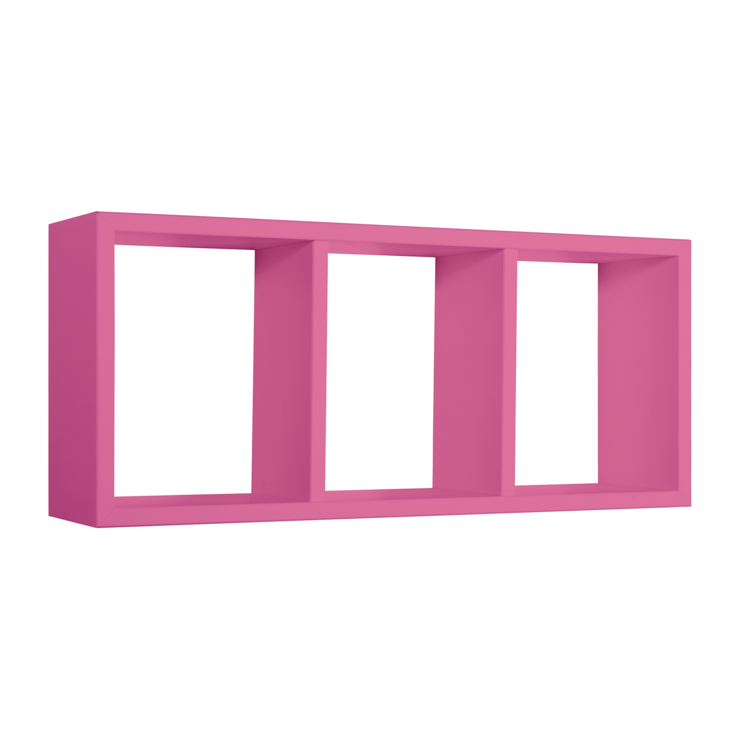 foto del prodotto mensola da parete 3 scomparti colore fucsia mod. tristano