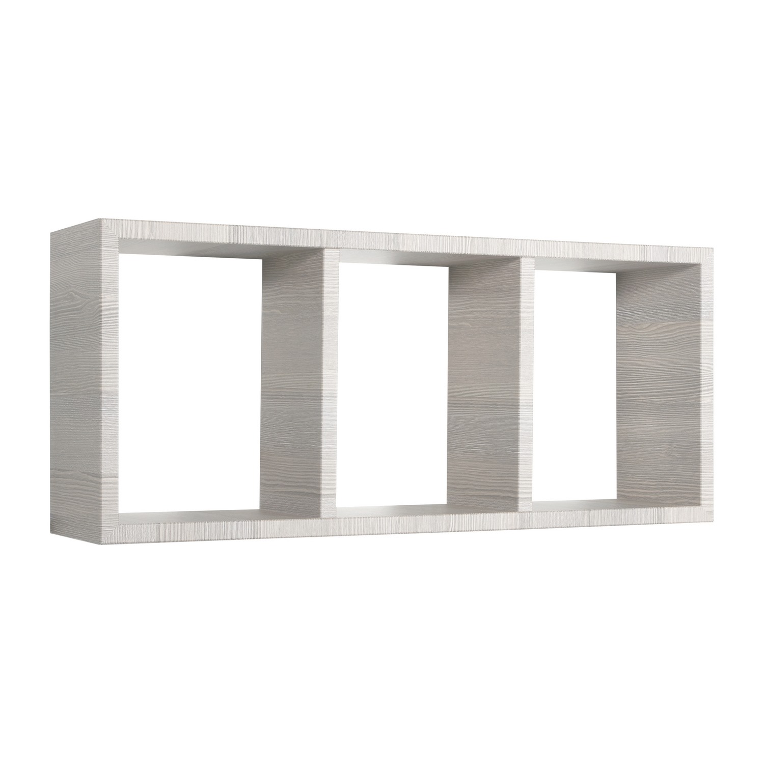 foto del prodotto mensola da parete 3 scomparti colore rovere grigio mod. tristano