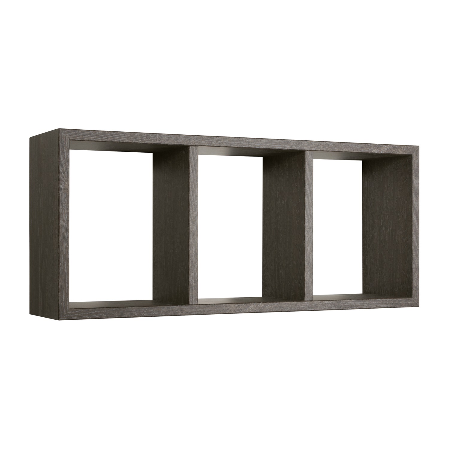 foto del prodotto mensola da parete 3 scomparti colore rovere scuro mod. tristano