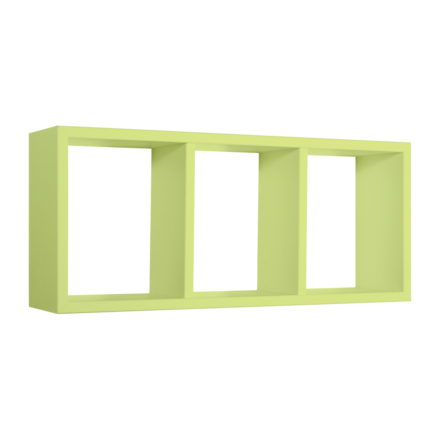 foto del prodotto mensola da parete 3 scomparti colore verde mod. tristano