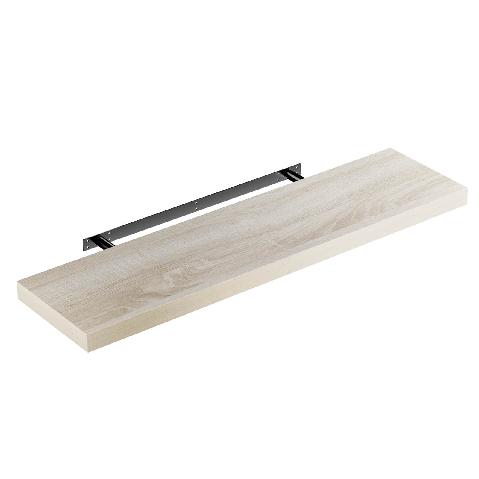 foto del prodotto mensola da parete 90cm rovere con supporto