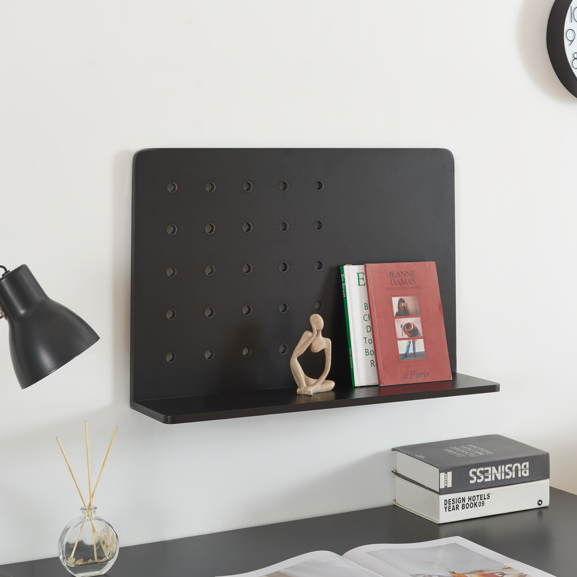 foto del prodotto mensola da parete d nna 60 x 15 x 40 cm nero en.casa 