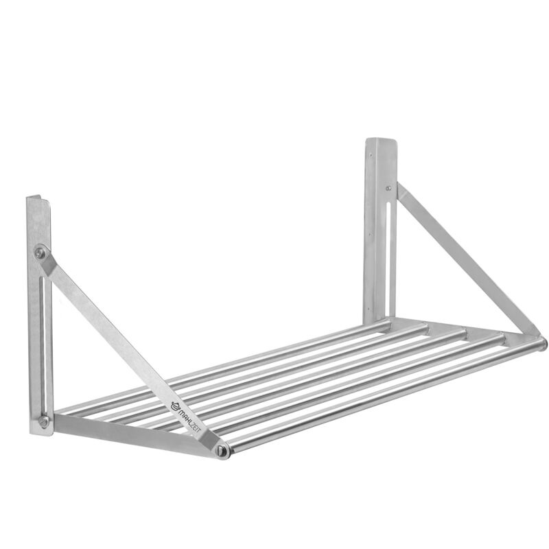 foto del prodotto mensola da parete in acciaio inox mahlzeit 100 x 30 cm, mensola pensile pieghevole con pratico design a barre