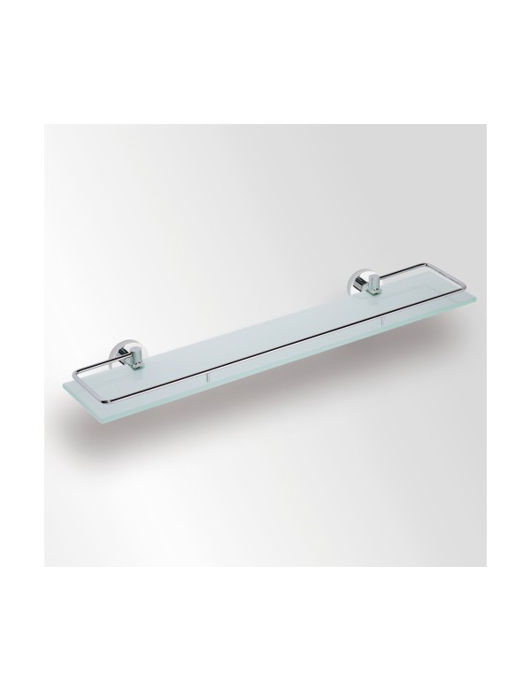 foto del prodotto mensola da parete per doccia in vetro con binario omega 60x5,5x13cm