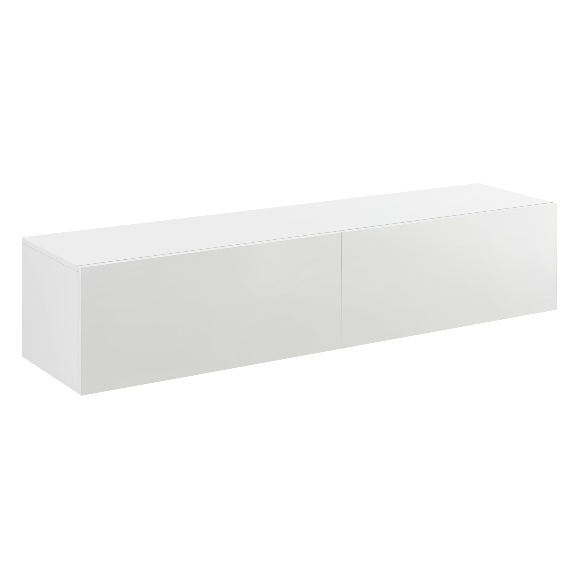 foto del prodotto mensola di design porta tv con 2 cassetti 140 cm bianco 03 0005187