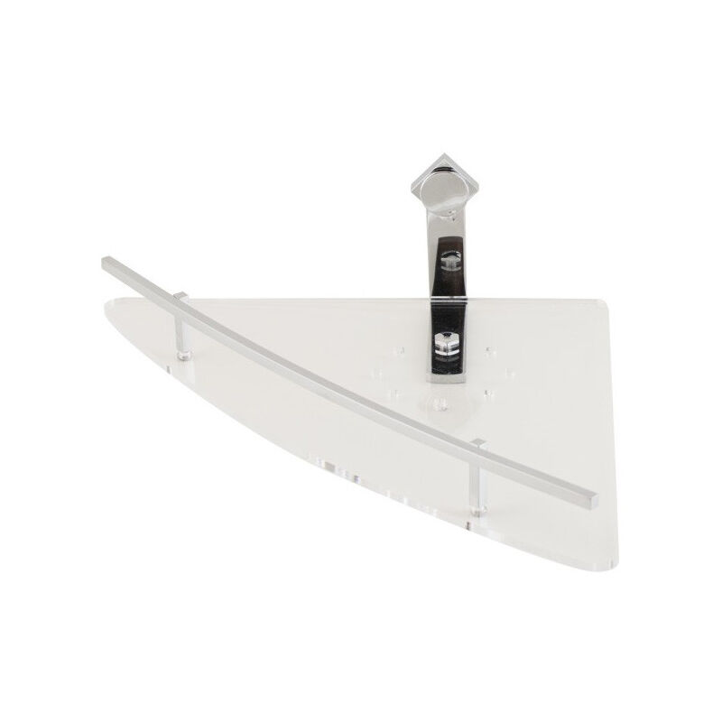 immagine 0 del prodotto mensola doccia angolare in ottone cromato e plexiglass accessori doccia