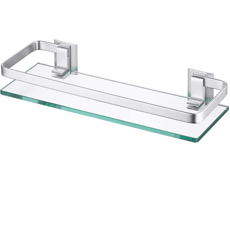 foto del prodotto mensola doccia vetro, mensole bagno da 30 cm, mensola rettangolare per doccia temperata per cucina bagno 1 pcs