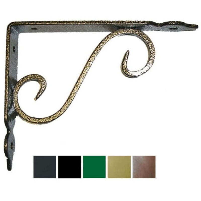 foto del prodotto mensola ferro battuto 140x110 nero