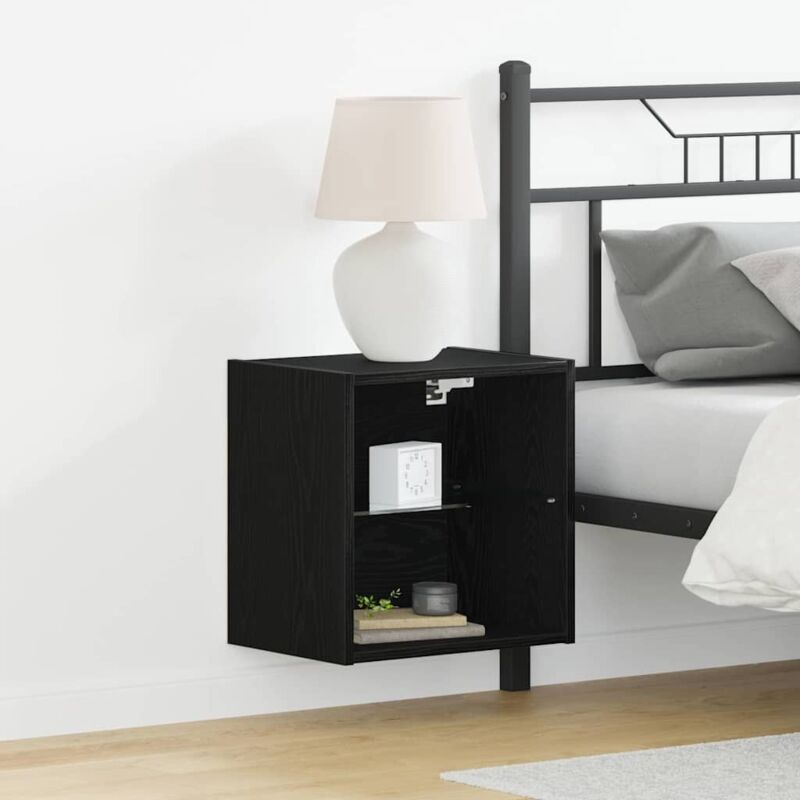 foto del prodotto mensola flottante vidaxl nero rovere 40x28,5x40 cm legno ingegnerizzato