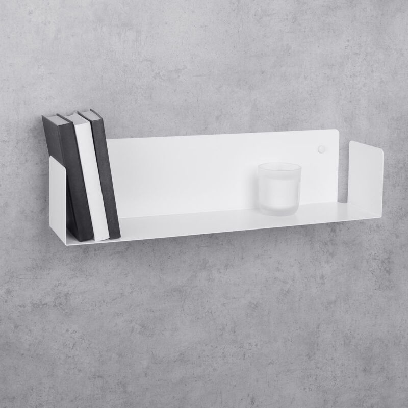 foto del prodotto mensola, in acciaio inox, bianco, per casa e ufficio, tbook l 60 cm daske