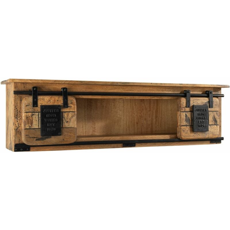 foto del prodotto mensola in legno di mango 130x25x35 mango naturale laccato railway 165