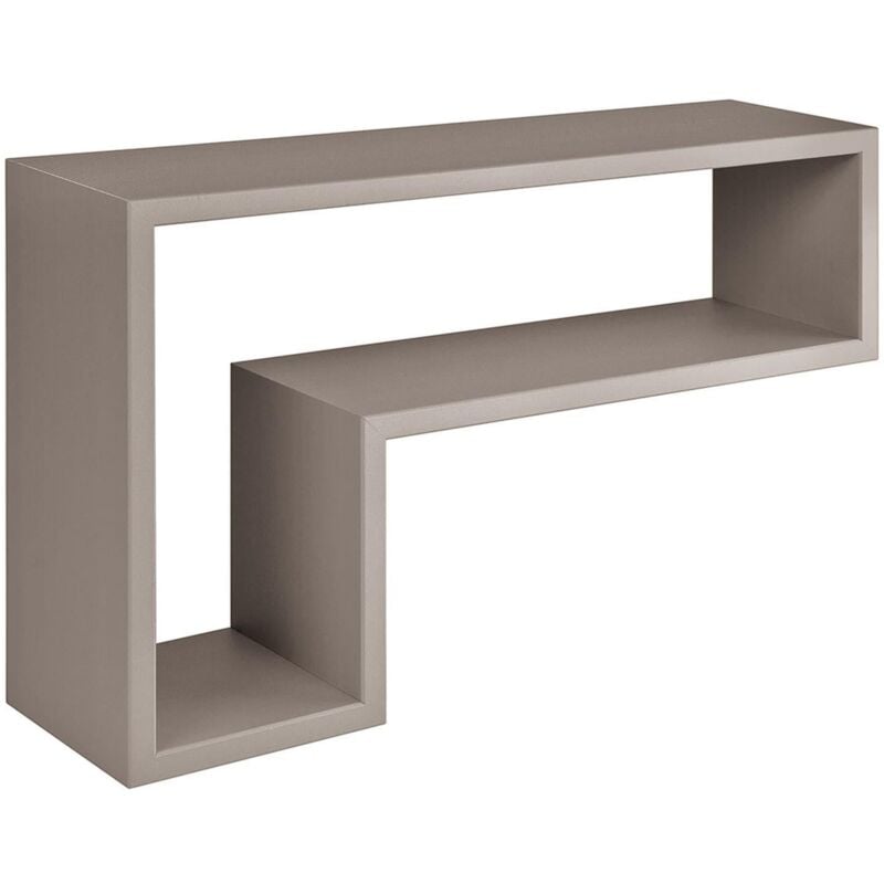 foto del prodotto mensola in legno lettera l da parete design moderno con fissaggio a scomparsa rovere sagerau