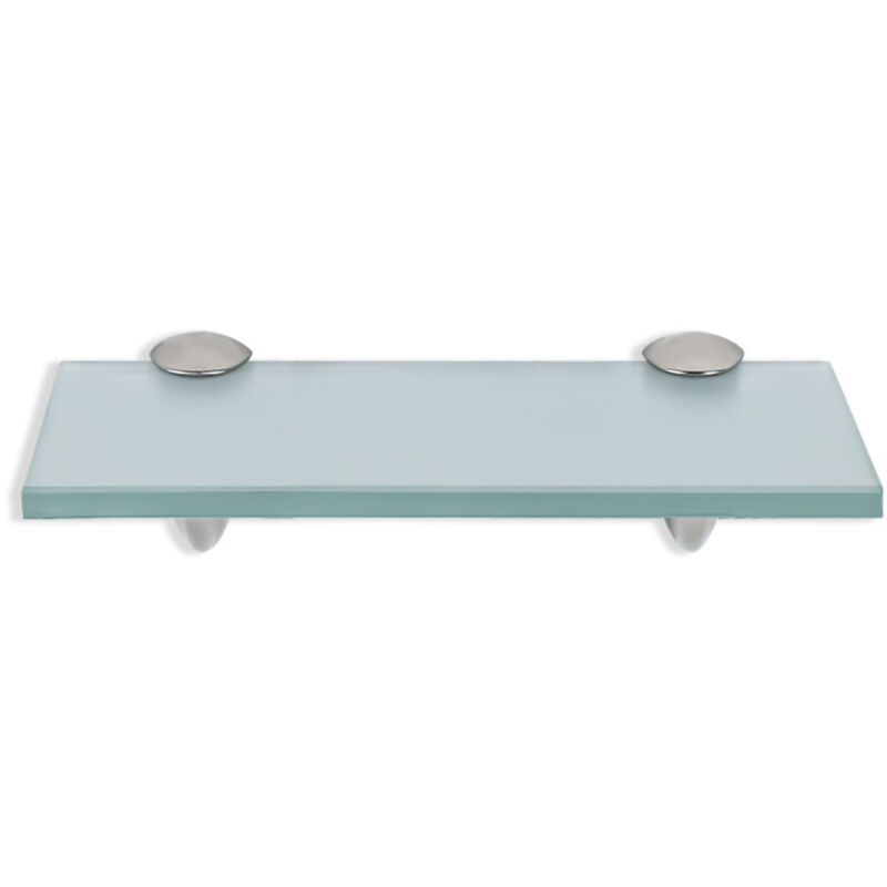 foto del prodotto mensola in vetro con supporto mensola in vetro mensola a muro mensola per il bagno vetro smerigliato 30 x 10 x 0.8 cm