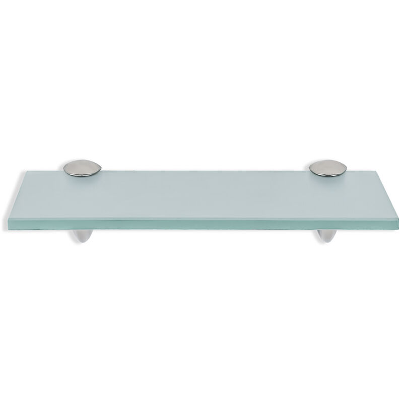 foto del prodotto mensola in vetro con supporto mensola in vetro mensola a muro mensola per il bagno vetro smerigliato 40 x 10 x 0.8 cm