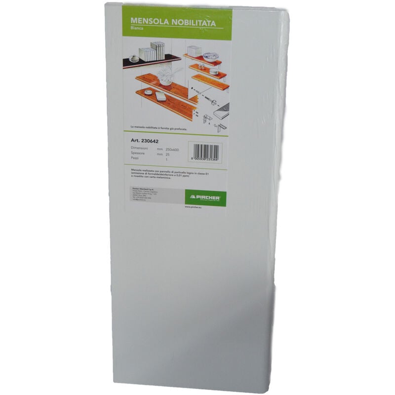foto del prodotto mensola legno bianco 60x25