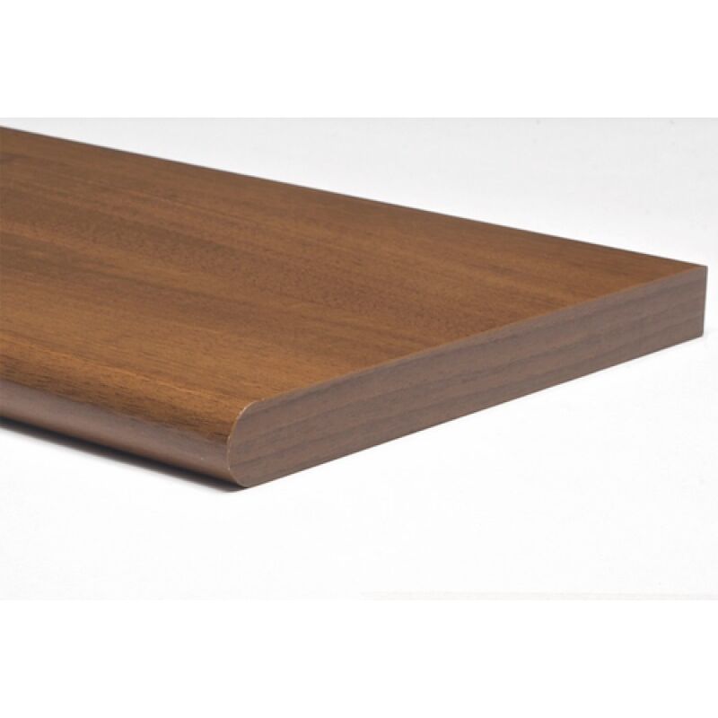 foto del prodotto mensola melaminica cm100x25 mm 25 stondato noce