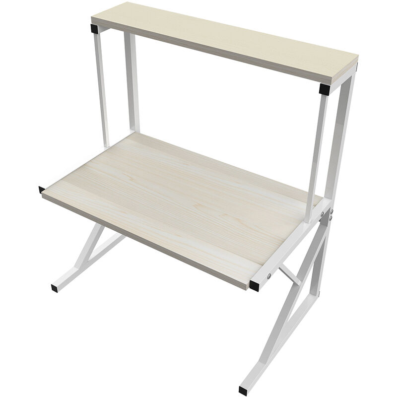 foto del prodotto mensola microonde mensola cucina scaffale soggiorno, scaffale mensola cucina mobiletto porta microonde 2 ripiani 655430cm bianco