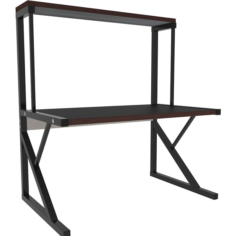 foto del prodotto mensola microonde mensola cucina scaffale soggiorno, scaffale mensola cucina mobiletto porta microonde 2 ripiani 655430cm nero