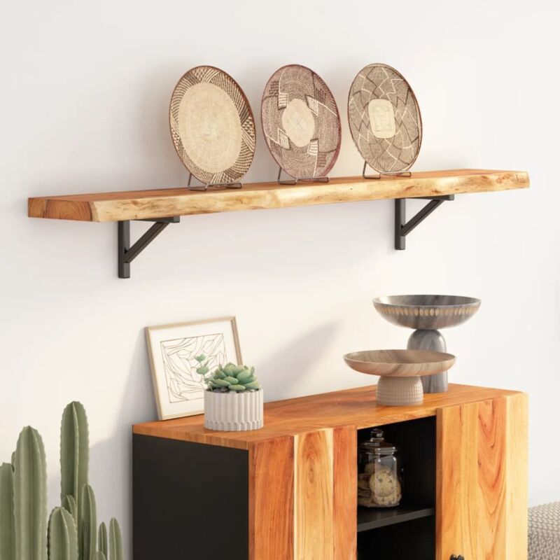 foto del prodotto mensola muro 160x20x2,5cm rettangolare legno acacia bordi vivi vidaxl