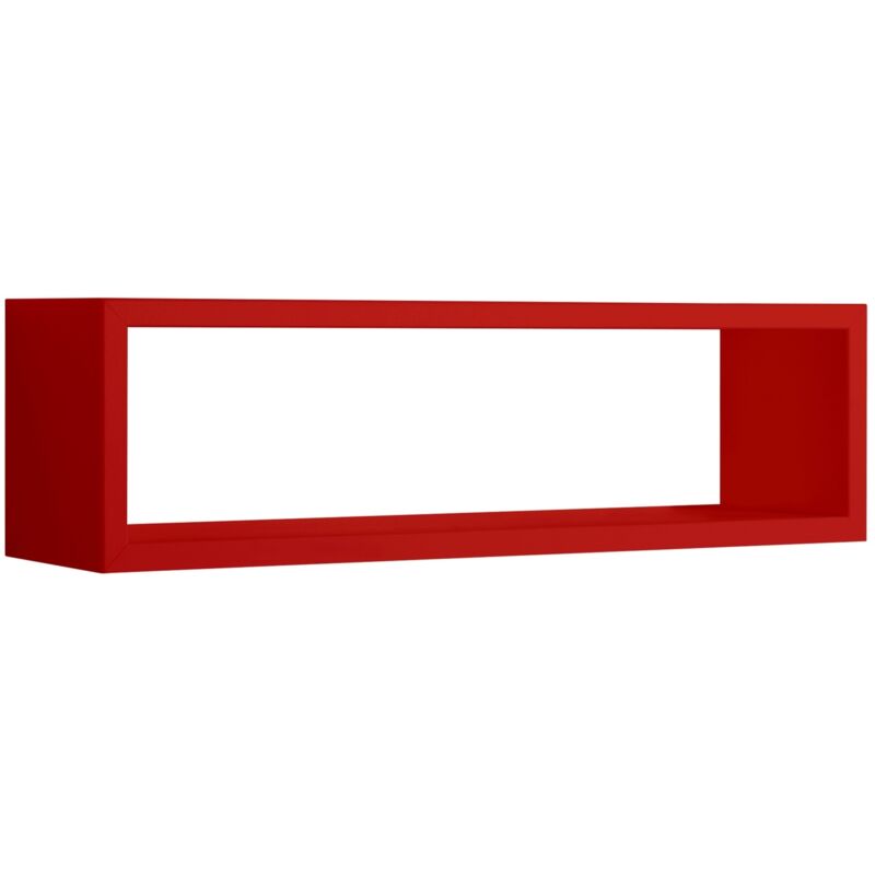 foto del prodotto mensola parete rettangolare rosso scaffale salotto soggiorno camera regolo