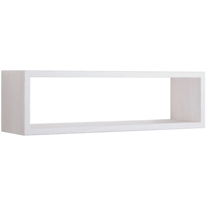foto del prodotto mensola parete rettangolare rovere bianco scaffale salotto soggiorno camera regolo
