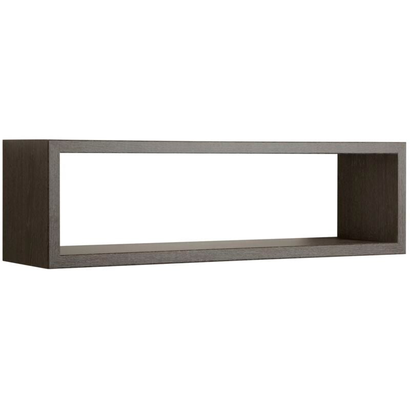 foto del prodotto mensola parete rettangolare rovere scuro scaffale salotto soggiorno camera regolo