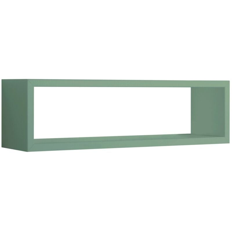 foto del prodotto mensola parete rettangolare verde acqua scaffale salotto soggiorno camera regolo