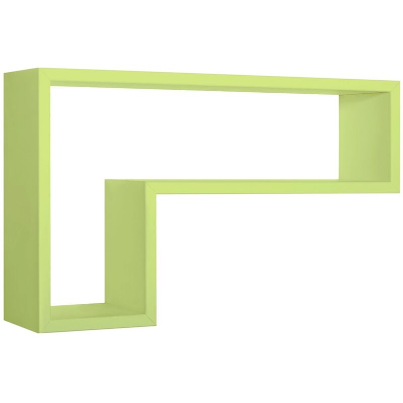 foto del prodotto mensola parete rettangolare verde scaffale salotto soggiorno camera lettera