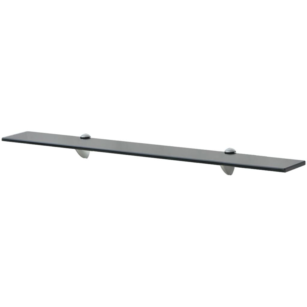 foto del prodotto mensola pensile di design in vetro 80x20 cm 8 mm nero 2702156 2