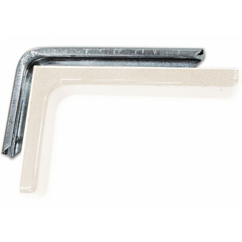 foto del prodotto mensola per arredamento con carter in pvc colore avorio misura 12 cm 2pz