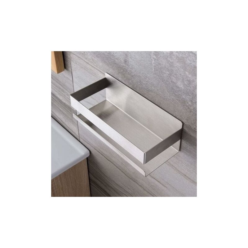 foto del prodotto mensola per doccia autoadesiva senza foratura, cestino per doccia, mensola per bagno in acciaio inox