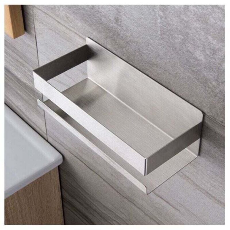 foto del prodotto mensola per doccia autoadesiva senza foratura, cestino per doccia, mensola per bagno in acciaio inox ymyny