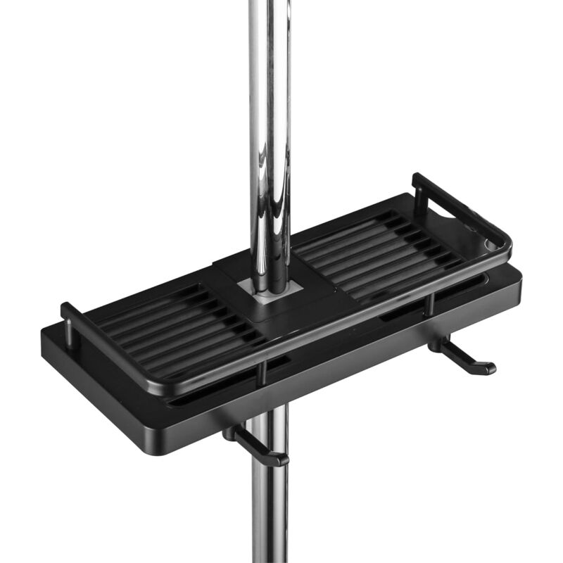 foto del prodotto mensola per doccia portasapone per doccia bagno portaoggetti per doccia senza foratura con portasapone per doccia, ganci e portasciugamani da parete