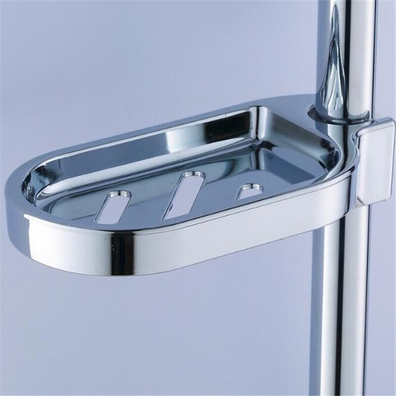 foto del prodotto mensola per doccia senza foratura, portasapone per asta doccia per bagno diametro foro di installazione 24 mm sollbry